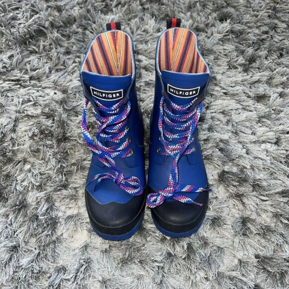 Tommy‎ Hilfiger Boots Girls 6 Renegade Ankle Lace Up Rubber